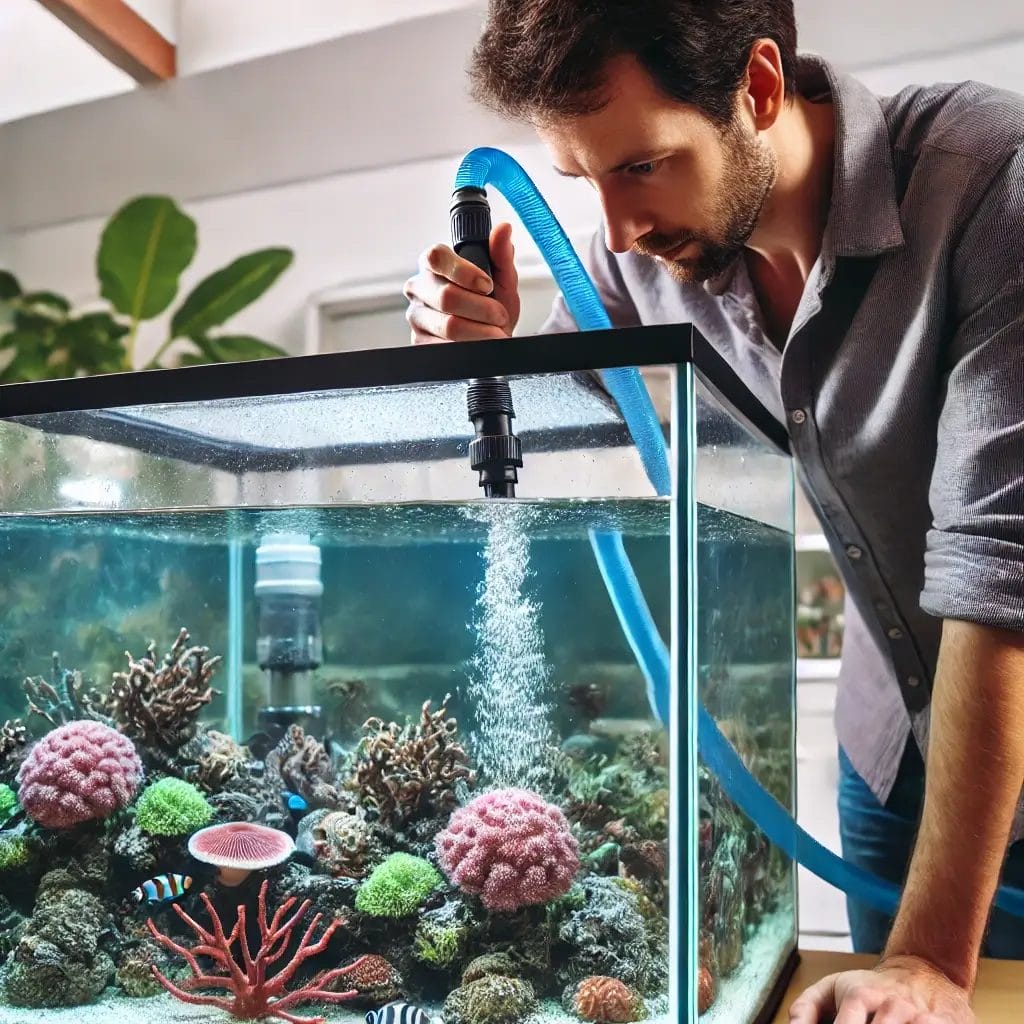 How to Do Saltwater Aquarium Water Change - TROPICAL FISH & CORAL - Saltwater Aquarium Water Changing Techniques
