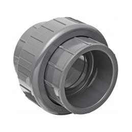 1.5" PVC Union, Gray Color Slip x Slip